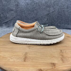 Hey Dude Wally Shoes Youth Boys Size 12 Sox Sahara Lightweight Comfort Casual